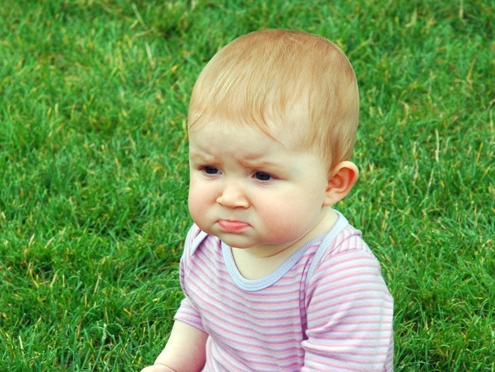 Baby shop always grumpy